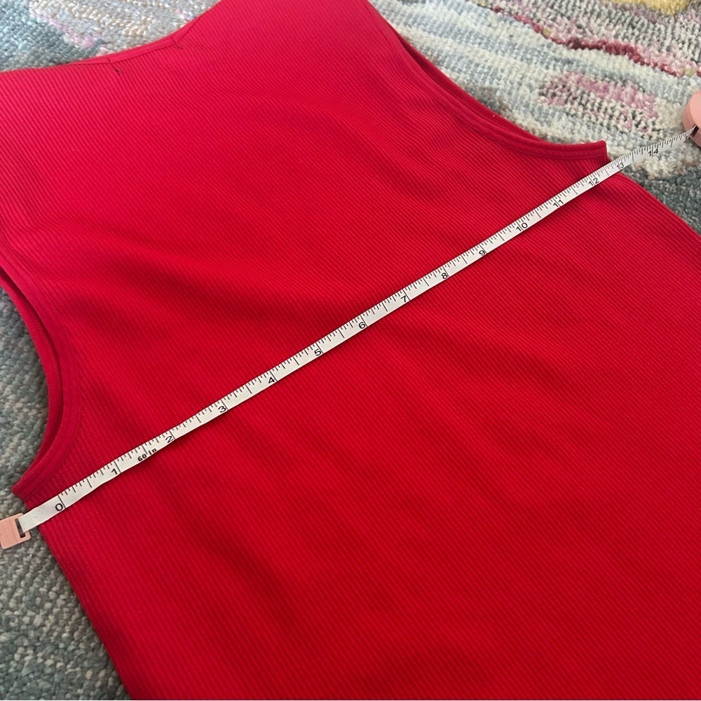 Red Ribbed Bodysuit NWT size M - Picture 7 of 8